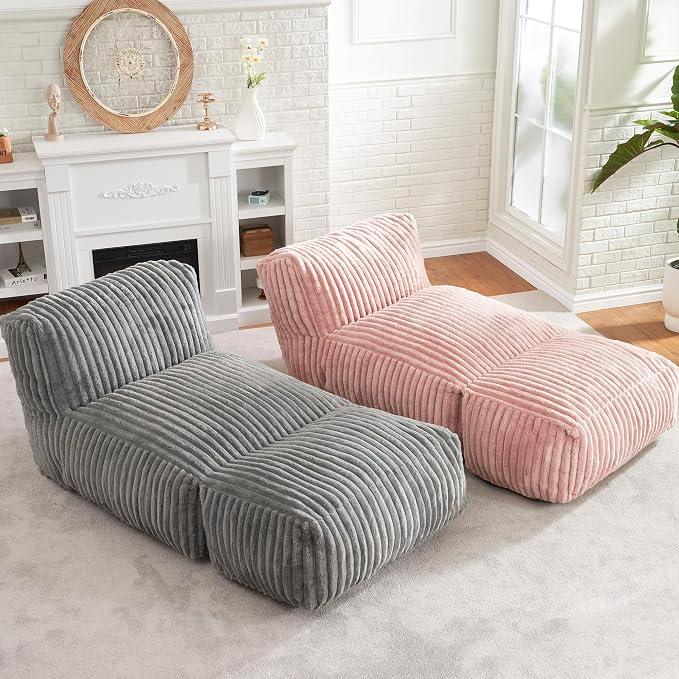 Hobestluk Big Bean Bag Lounger Chairs Large Beanbag Chair - Image 7