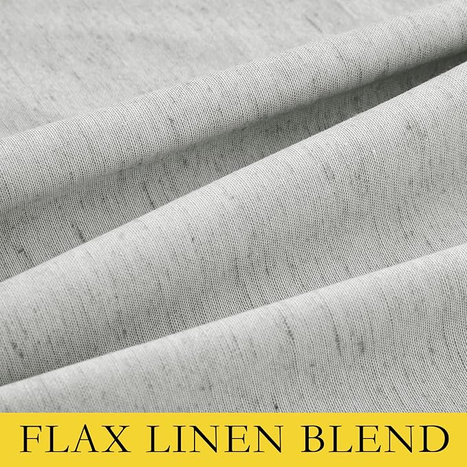 NICETOWN Grey 100% Blackout Curtain Panels, Thermal Insulated White Thermal - Image 8