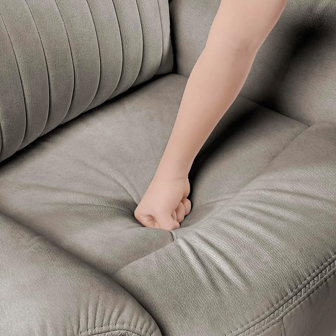 Lexicon Manual Double Reclining Sofa, Polished Microfiber Upholstered 3 Seater - Image 12