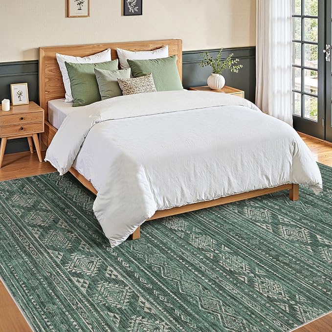 Nakagishi 8X10 Area Rugs Living Room: Washable Boho Large Neutral Modern Soft - Image 5