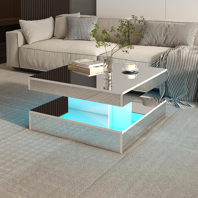 HedoAjim LED Coffee Table with Lights by HedoAjim