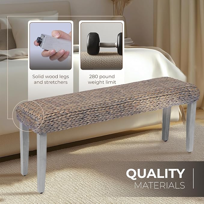 Solid Wood Acacia Indoor Bench - Image 7