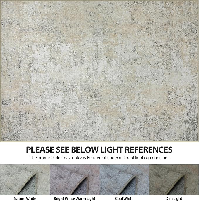 5x7 Area Rugs for Living Room Rug Washable: Abstract Rug for Dining Room - Image 7