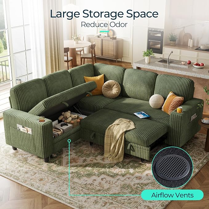LINSY HOME Sectional Sleeper Sofa - Image 3