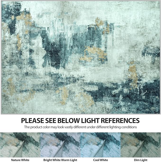 5x8 Area Rugs for Living Room Rug Washable: Abstract Rug for Dining Room - Image 7