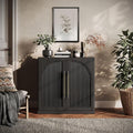 BELLEZE 3 Tier Bookshelf with Double-Arc Door, Modern Bookcase Shelf with by BELLEZE