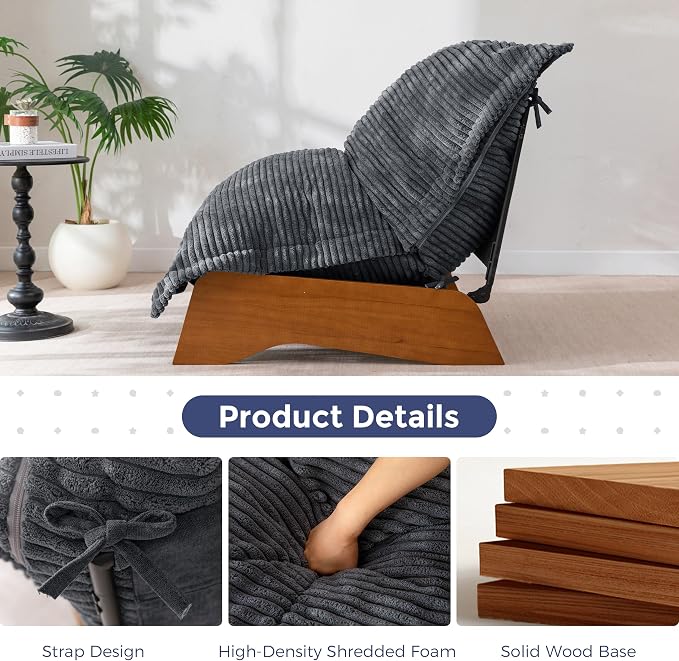 MAXYOYO Adjustable Living Room Chair, Convertible Bean Bag Chair & Recliner - Image 7