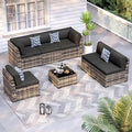 Patio Furniture Sets, 7-Piece Outdoor Patio Furniture by VonzoyHome