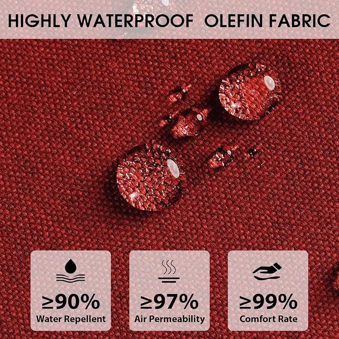 Rocking Chair Cushions with Pillow, Waterproof and Fade-Resistant Thicken - Image 3