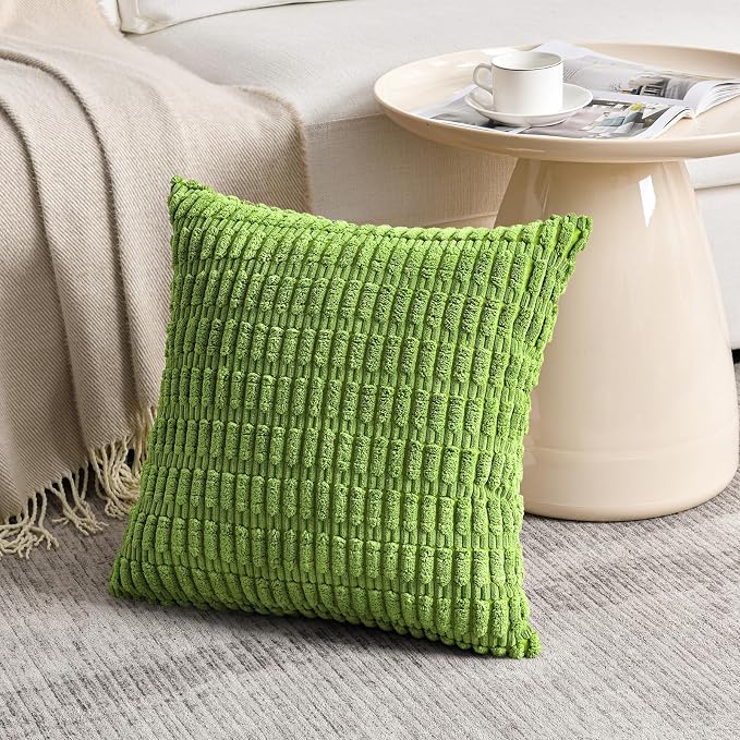 Fancy Homi 4 Packs Boho Lime Green Decorative Throw Pillow Covers 24x24 Inch - Image 2