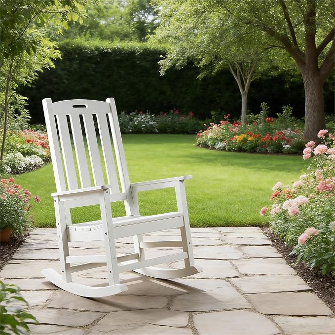 Psilvam Oversized Outdoor Rocking Chair, - Image 6