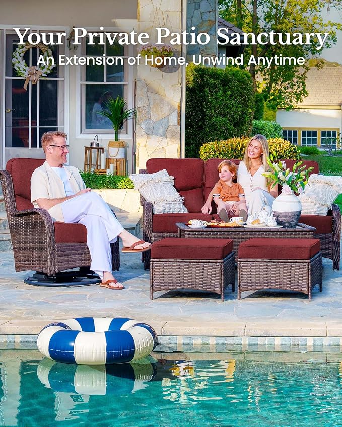 HILLGA 8-Piece Luxury Patio Furniture Set - Image 3
