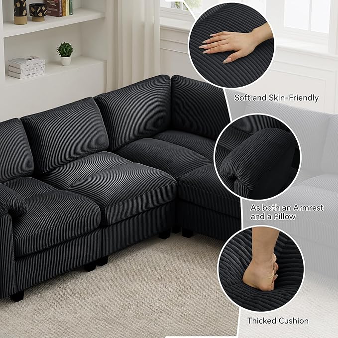 114'' V-Shaped Sectional Cloud Couch - Image 3