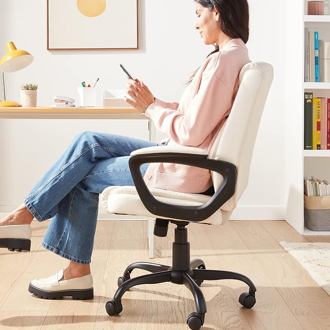 Amazon Basics Classic Puresoft PU Padded Mid-Back Office Chair - Image 2