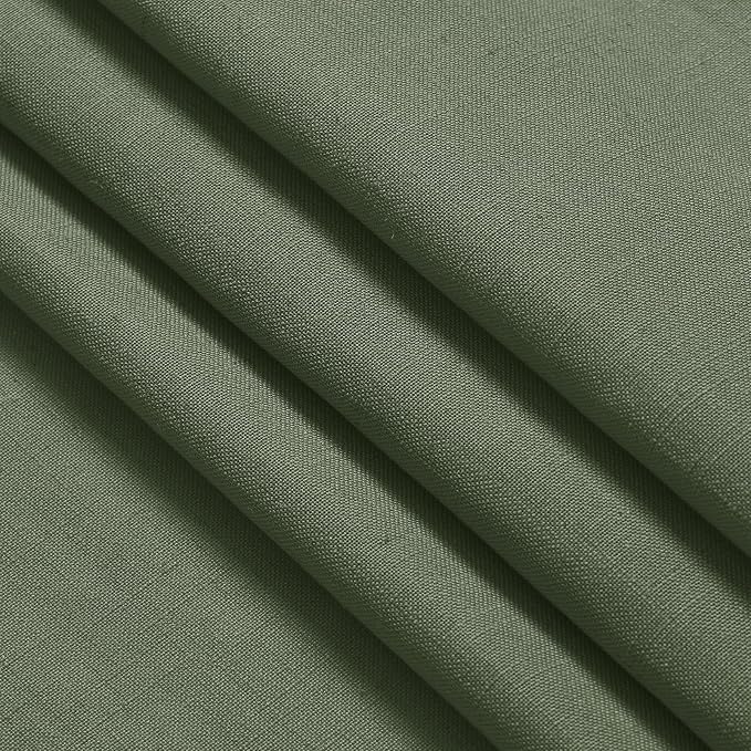 Nanspring Olive Green Linen Curtains - Image 7