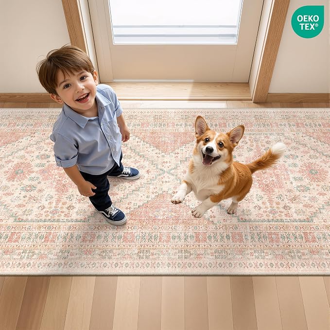 Runner Rug 2x8 Runners for Hallways Non Slip Washable, Vintage Hallway Runner - Image 9