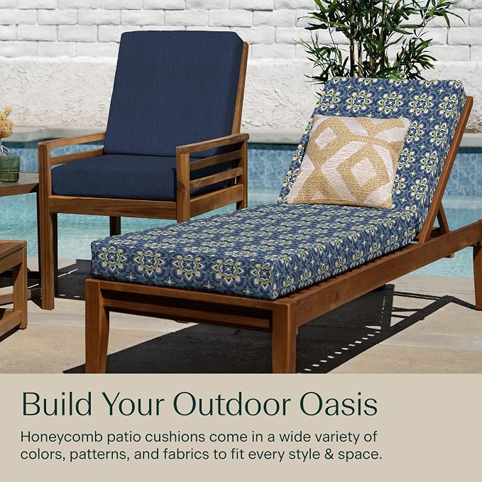 Honeycomb Outdoor Chaise Lounge Cushion - Image 4