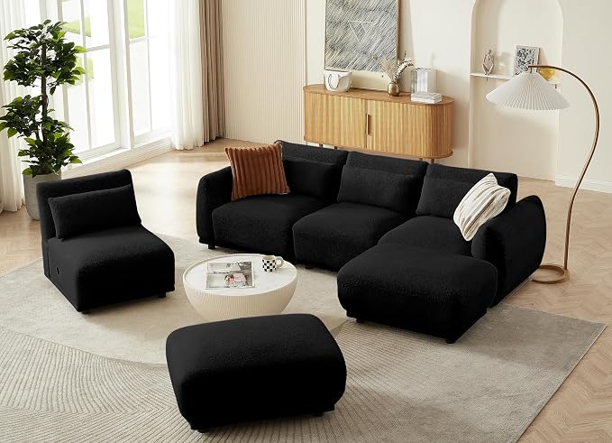 U Shaped Cloud Sectional, Convertible L Shaped Couch - Image 8