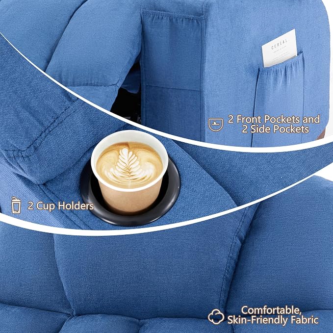 Massage Rocking Recliner Chair, Ergonomic Recliners Sofa - Image 6