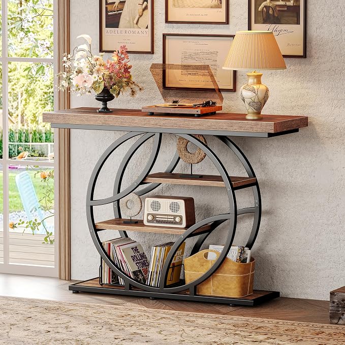 Huuger Modern Console Table, 41.3 Inch Sofa Table - Image 9