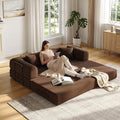 79in Convertible Sofa Bed, Corduroy Boneless Couch Bed, Futon Sleeper Sofa Pull by Unknown