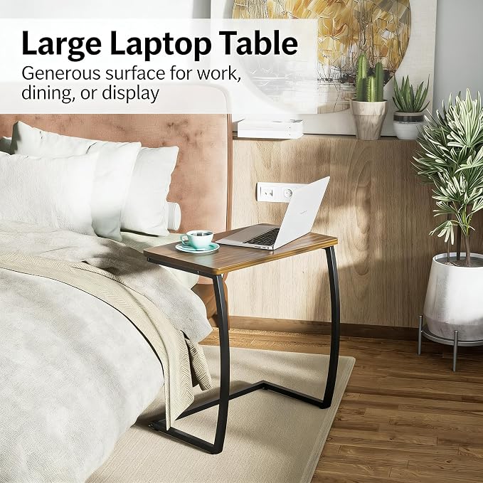 SRIWATANA Side Table, End Table, Vintage C-Shaped Couch Table - Image 5