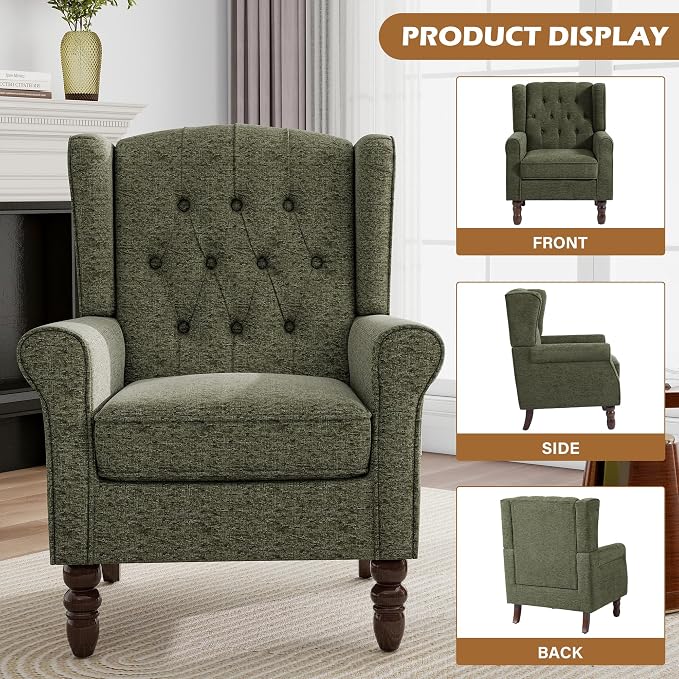 Mid-Century Modern Wingback Chair - Image 3
