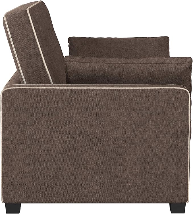 Serta Ainsley Loveseat with Pull Out Sleeper Microfiber Java Full - Image 13