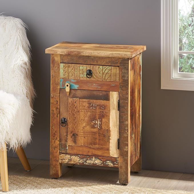 Traditional Carved Wood Side Table, Elegant Addition to Any Room, Made from - Image 7