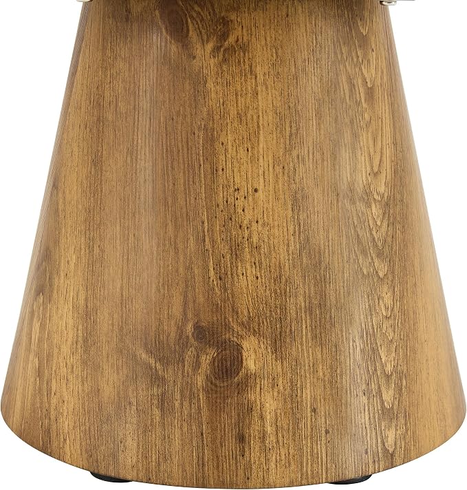 Round Coffee Table 24 in, Modern Wood Grain Living Room Table - Image 6