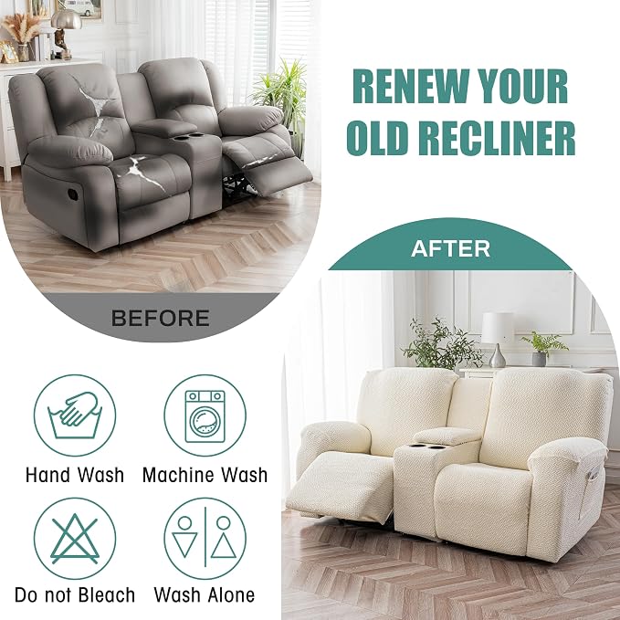Genina Recliner Loveseat Covers - Image 6