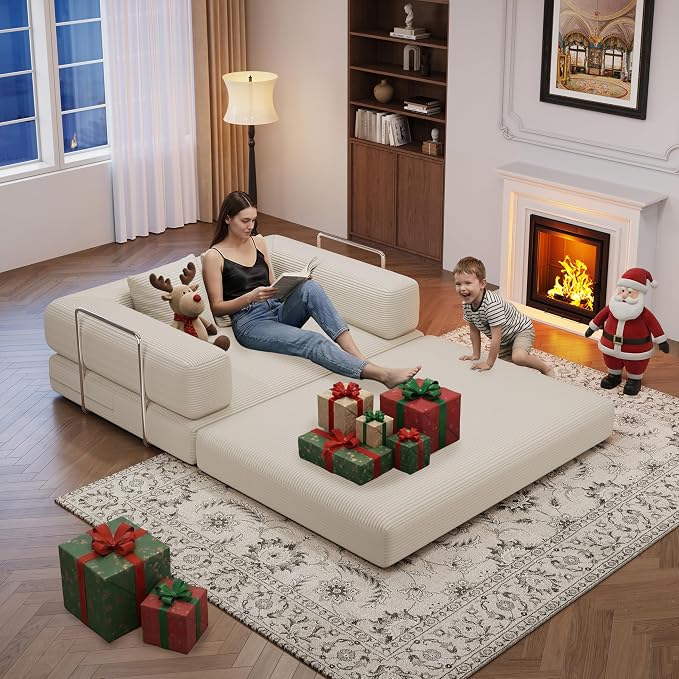 BSHOMGI 4 in 1 Futon Sofa Bed Queen Size - Image 6