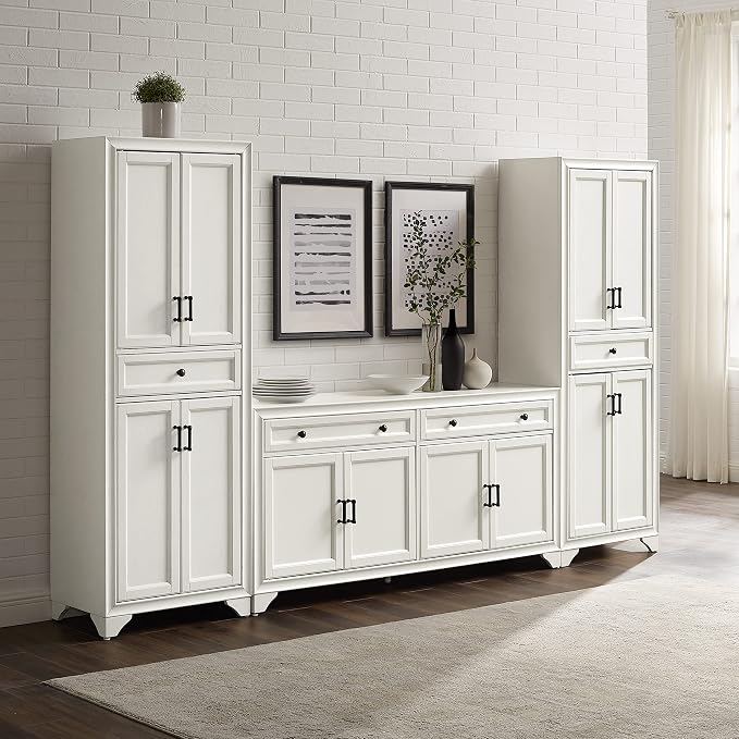 Crosley Furniture Tara 3-Piece Modern Farmhouse Sideboard Buffet Cabinet and - Image 2