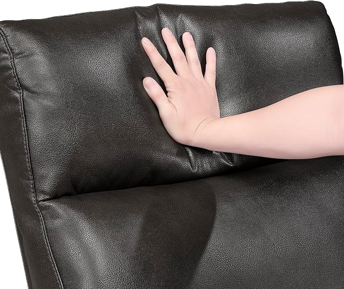 Lexicon Manual Reclining Sofa, Faux Leather Recliner Sofa, Wall Hugger - Image 11