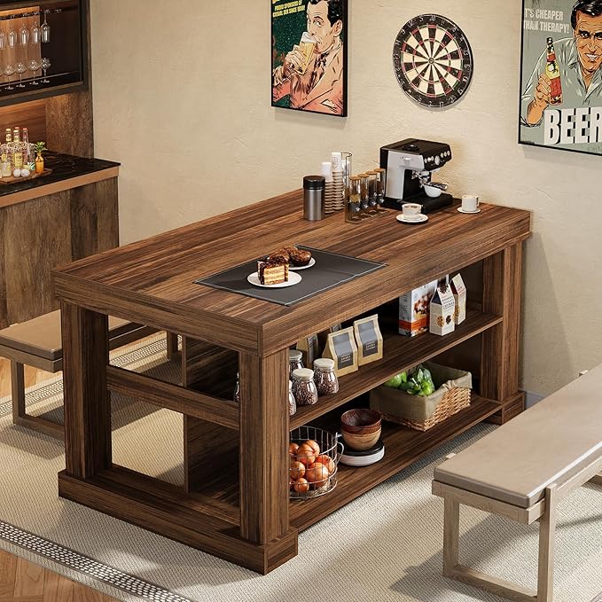 Tribesigns Bar Table, 55-Inch Counter Height Pub Table - Image 4