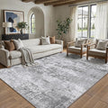 PureCozy 6x9 Grey Area Rug Washable Modern Abstract Living Room Carpet Non Slip by PureCozy