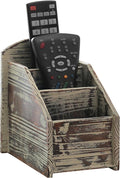 MyGift Rustic Torched Wood Remote Control Holder by MyGiftHome
