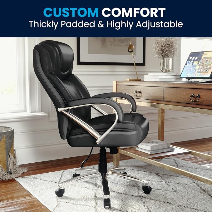Flash Furniture HERCULES Series Big & Tall 500 lb. Rated Black LeatherSoft - Image 8