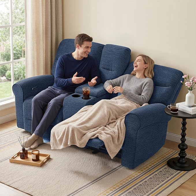 MCombo 78.3" Wall Hugger Power Loveseat Recliner Sofa - Image 2