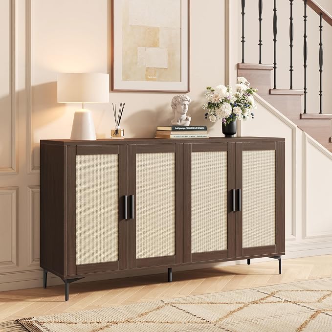 JASIWAY Buffet Cabinet with Storage, Modern Coffee Bar Cabinet Console Table - Image 9