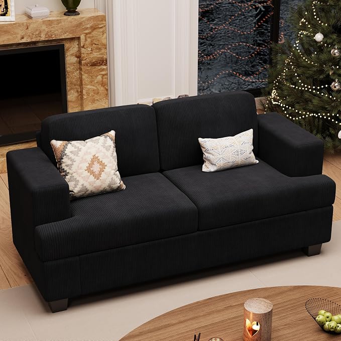 YOUDENOVA 63” Corduroy Loveseat Sofa Couch by YOUDENOVA