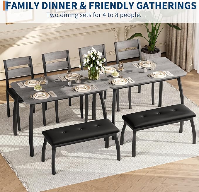 IDEALHOUSE 43'' Dining Table Set - Image 6