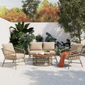 VilroCaz Bohemia-Inspired 4-Person Outdoor Seating Group by VilroCaz