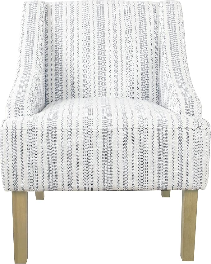 HomePop Swoop Arm Accent Chair, Ivory Stripe - Image 5