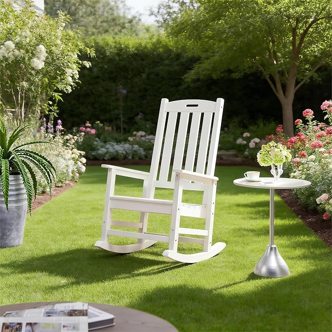 Psilvam Oversized Outdoor Rocking Chair, - Image 2