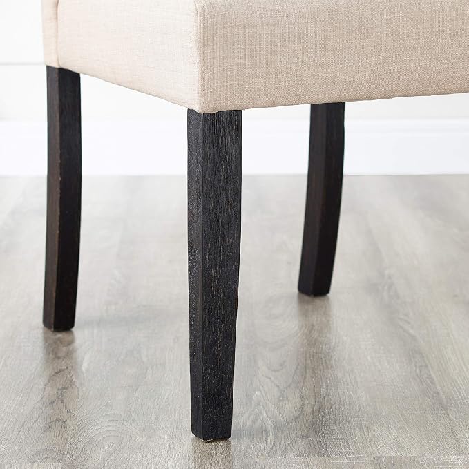 Roundhill Furniture Leviton Solid Wood Tufted Parsons Dining Chairs - Image 6