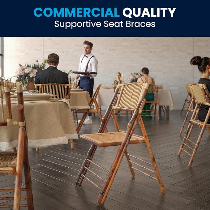 Flash Furniture Folding Bohemian Bamboo Chairs - Image 6