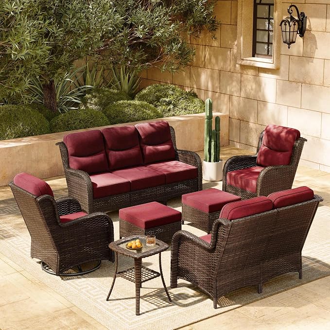 HILLGA 7-Piece Luxury Patio Furniture Set by HILLGA