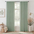 RYB HOME Sage Green 100% Blackout Curtains 90 inches Long, Thermal Insulated by RYBHOME
