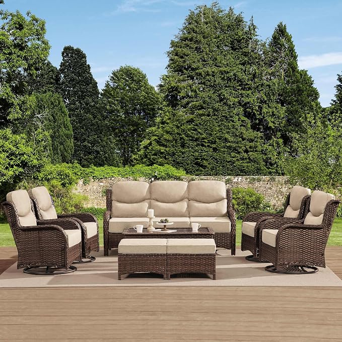 HILLGA Luxury High Back Patio Furniture Set by HILLGA